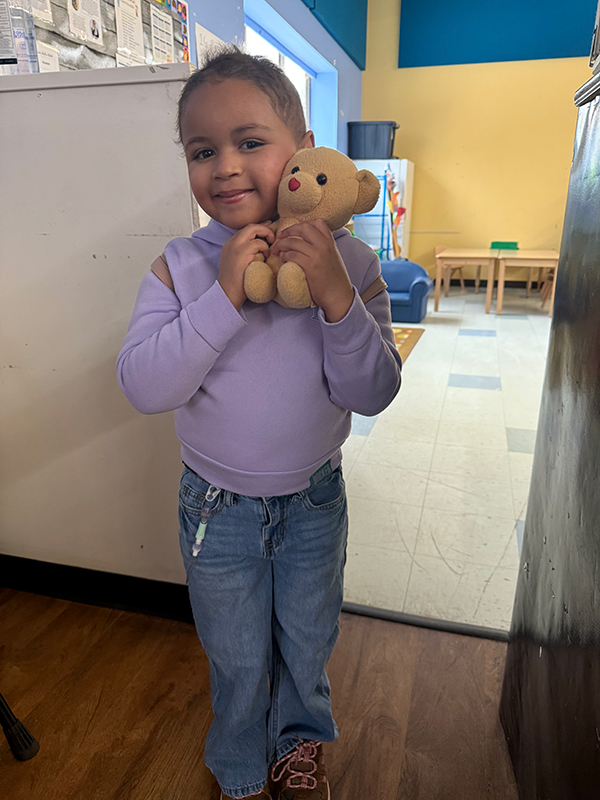 Layla with Teddy Bear