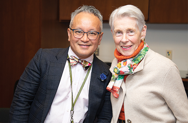 Dr. Dizon poses with patient Mary Wordell