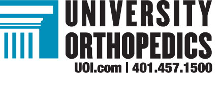 University Orthopedics logo with phone number