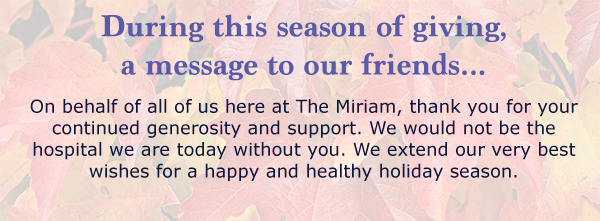 A Message from The Miriam