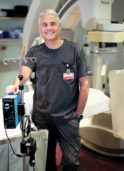 Peter Soukas MD in hospital operating room